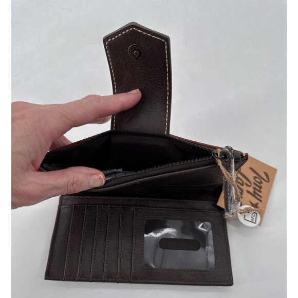 Tony Lama Tri-Color Leather Wallet With RFID Protection & Multiple Card Slots - Picture 8 of 8